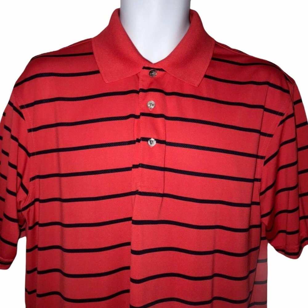 PGA Tour Airflux Red Athletic Golf Polo Shirt L - Picture 2 of 8